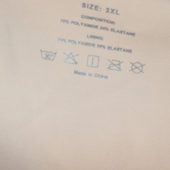 Nude Body Briefer Beige Bodysuit 3XL Adjustable Straps & Hook Eye Crotch Closure - Picture 2 of 8